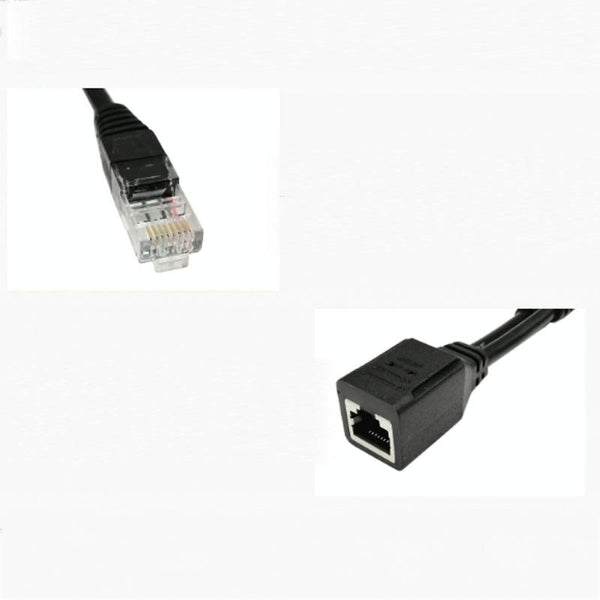 2 Sets RJ45 Network Signal Splitter Upoe Separation Cable, Style:U-03 2 Crystal Heads + 2 Female
