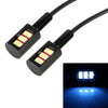 1 Pair DC12V 0.4W 3LEDs SMD-5630 Car / Motorcycle License Plate Light, Cable Length: 27cm (Ice Blue Light)