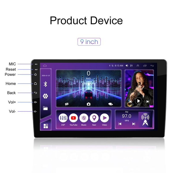Universal 9 Inch 8 Core CarPlay Android Navigation Car Center Control All-In-One Monitor, Memory: 2+32G(Standard+AHD Camera)