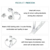 S925 Sterling Silver Double Layer Sparkling Zircon Open Adjustable Ring