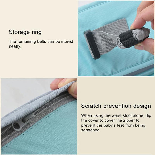 Waist belt Baby Carrier Waist Stool Walkers Baby Sling Hold Waist Belt Backpack(Khaki)