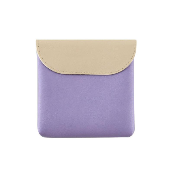 D9900 Simple Lipstick Bag PU Leather Sanitary Storage Bags(Purple)