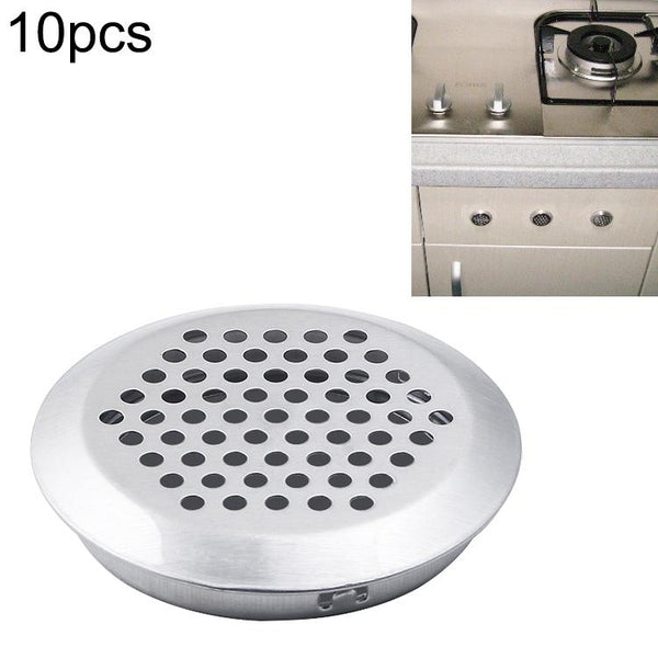 10pcs Bevel Surface 19mm Cabinet Round Air Vent Stainless Steel Louvered Grille Cover Vents with Little Holes