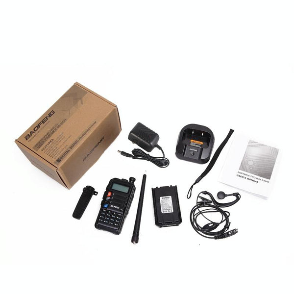 Baofeng BF-UV5R Plus S9 FM Interphone Handheld Walkie Talkie, US Plug (Red)