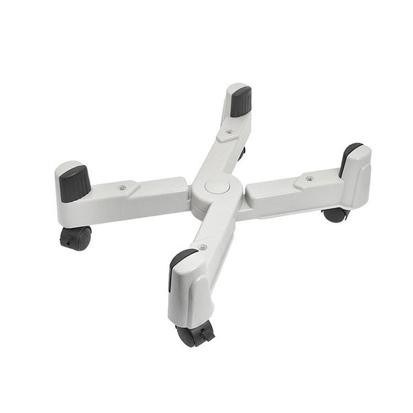 5-wheel Adjustable Moving Pulley X-type Computer Mainframe Plastic Chassis Tray Holder (Grey)