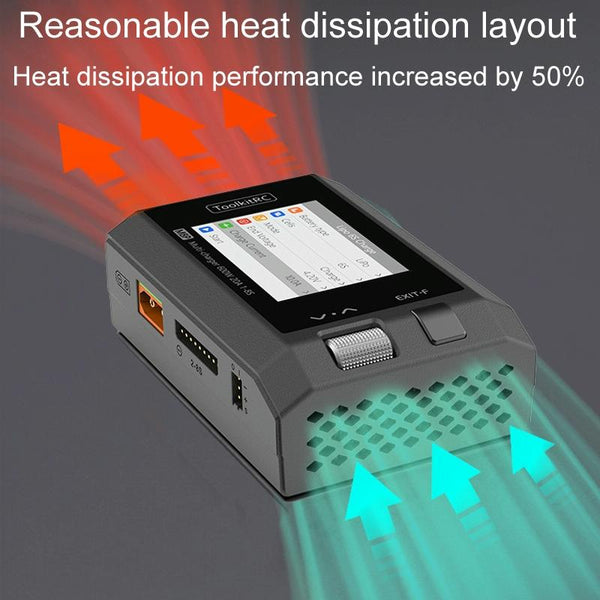 ToolkitRC M8P Aerial Model Drone Powerful Li-Po Battery Balance Charger(Black)