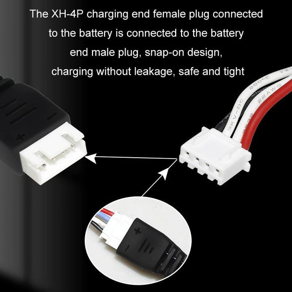 11.1V 2A 3S Lithium Battery USB Charger With Light(4 Pin Plug)