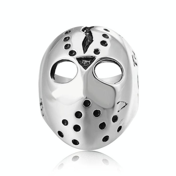 Europe and America Style Punk Gothic Rock Mask Skull Men Titanium Steel Ring, US Size: 9, Diameter: 19mm, Perimeter: 59.8mm
