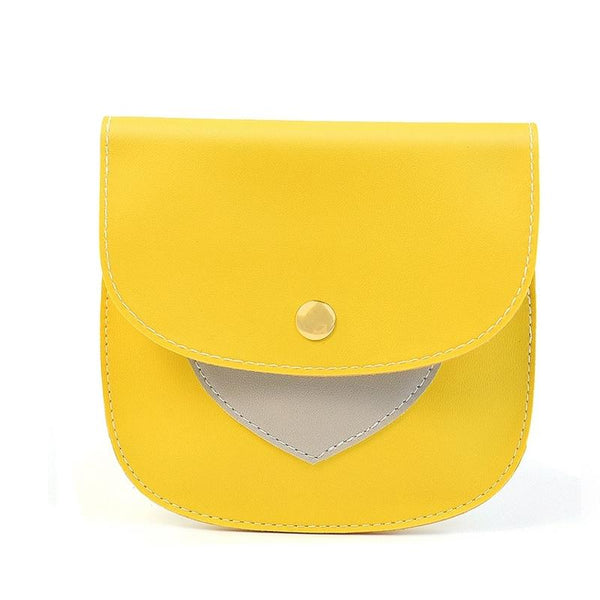 Portable Large Capacity PU Sanitary Napkin Pad Storage Bag(Yellow+Gray)