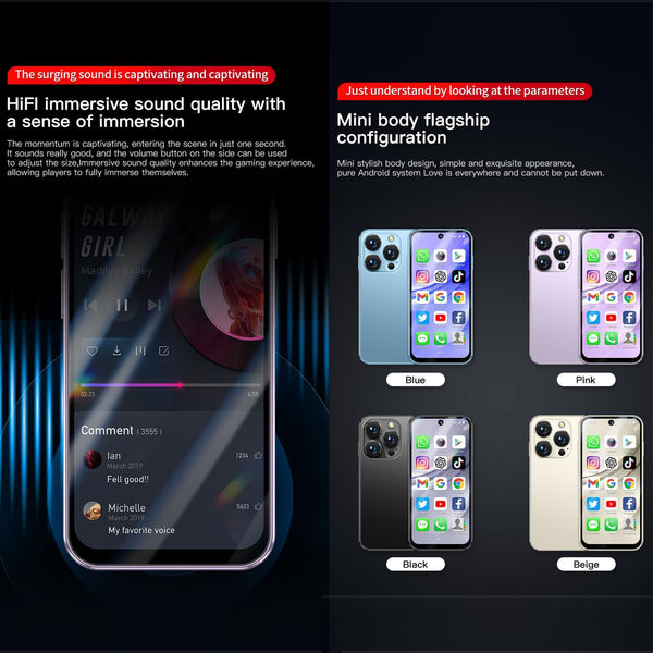 SOYES XS19 Pro, 3GB+32GB, 3.8 inch Android 12.0 MTK6762 Quad Core, Network: 4G, Dual SIM, GPS, OTG, Support Google Play Store (Black)