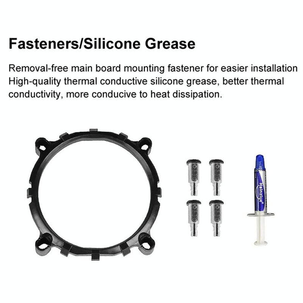 COOLMOON Frost Double Copper Tube CPU Fan Desktop PC Illuminated Silent AMD Air-Cooled Cooler, Style: P22 Streamline Edition Double Fan