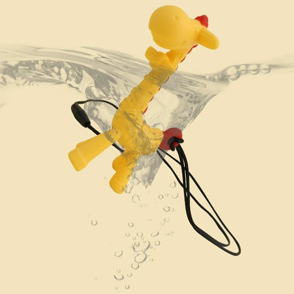 XUNYI Baby Giraffe Rattles Teether Kids Silicone Bite Toy, Spec: Rectangular Box Yellow