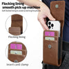 For Phones Below 6.7 inches Multifunctional Vertical Magnetic Flip Phone Waist Bag(Black)