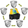 Legend I Generation DC12V to AC110V 3000W Modified Square Wave Car Power Inverter(Yellow)