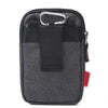 For 5.5-6.5 inch Mobile Phones Universal Canvas Waist Bag with Shoulder Strap & Earphone Jack(Navy Blue)