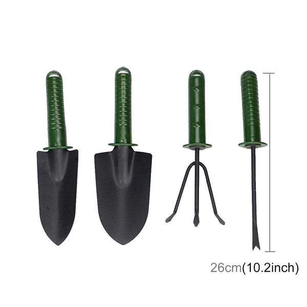 Garden Tools Gardening Shovel Fork Rake Plastic Handle Garden Tools Four Sets Gardening Plant Tools Set