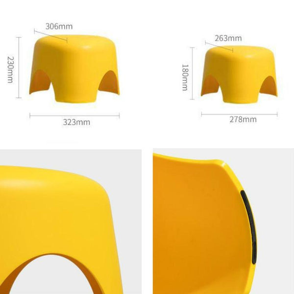 Children Stool Home Living Room Triangle Small Stool Anti-skid Short Plastic Stool, Size:Small(Red)