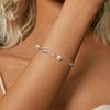 S925 Sterling Silver With White Moissanite Pearl Bracelet(MSB017)