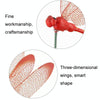 10pcs Simulation Plug Rod Magnetic Dragonfly Home Wall Garden Decoration(Yellow)