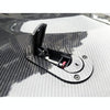 A Pair Car Carbon Fiber Cover Lock Modified Hood Lock General Racing Car Cover Lock(Carbon Black)