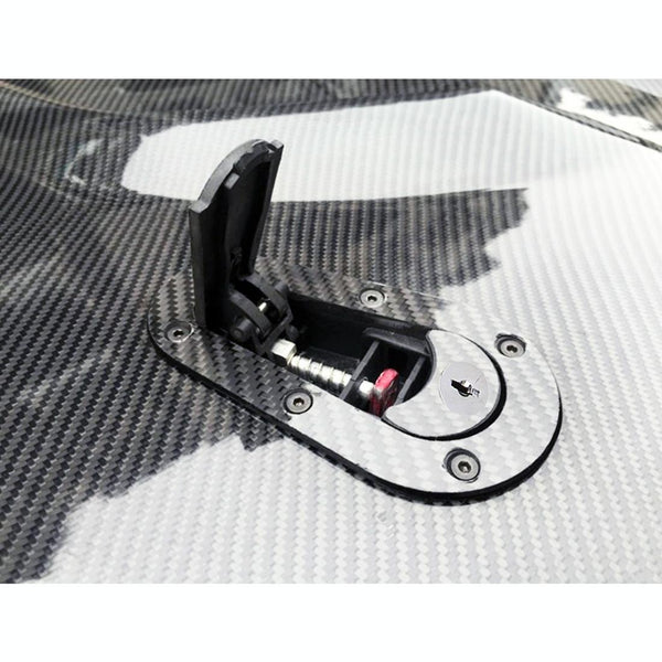 A Pair Car Carbon Fiber Cover Lock Modified Hood Lock General Racing Car Cover Lock(Carbon Black)