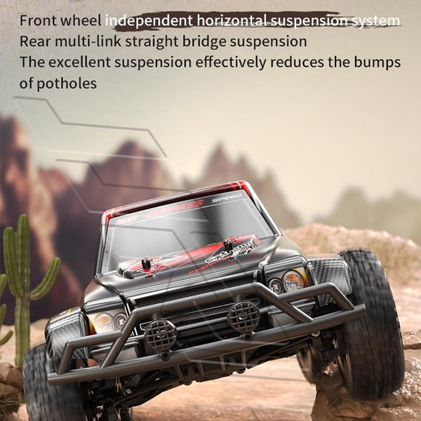 JJR/C Q39C 2.4G Four-wheel Drive High-speed Climbing Carbon Brush Motor RC Desert Off-Road Truck(Red)