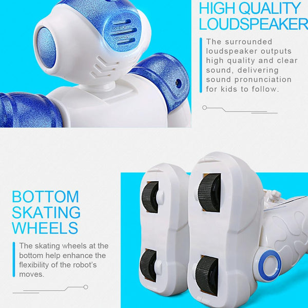 JJR/C R2 CADY WIDA RC Robot Gesture Sensor Dancing Intelligent Program Toy Gift for Children Kids Entertainment with Remote Control(Blue)
