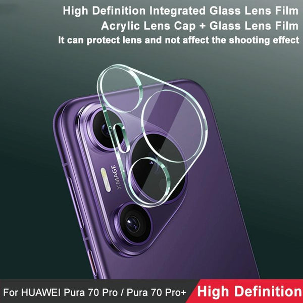 For Huawei Pura 70 Pro / Pura 70 Pro+ imak Integrated Rear Camera Lens Tempered Glass Film