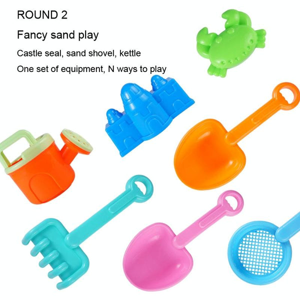 13pcs/Set Children Beach Toys Set Large Sand Shovel Bucket Sand Digging Tools Hourglass, Color: Pink Lace Barrel