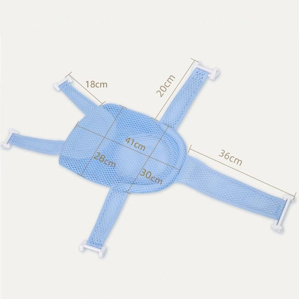 Baby Bath Tub Bathing Support Net Stand Newborn Non-Slip Suspended Shower Mat, Style: 5 Buckle Green
