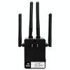 5G/2.4G 1200Mbps WiFi Range Extender WiFi Repeater With 2 Ethernet Ports EU Plug Black