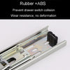 8 inch 20cm Thickened Three Sections Ball Slide Mute Drawer Track Rail