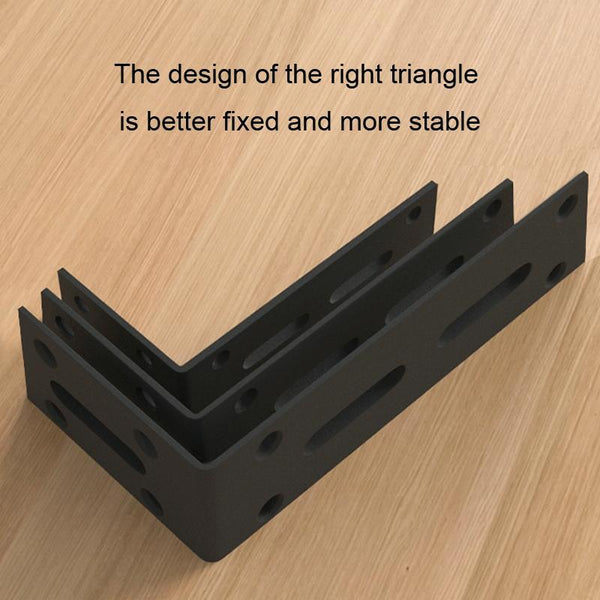 Thickened Angle Code Right Angle Hanging Cabinet Partition, Style: Medium Black