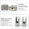 15-20mm Concave Curved Bottom Matte Polished 201 Stainless Steel Fixed Clip Railing Glass Wood Layer Board Clamp Bracket
