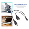 Micro USB to USB 2.0 Male & USB 2.0 Female Host OTG Converter Adapter Cable, Length: About 30cm(Black)