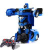1023 4 Channels Remotely Deformed Car Toy Car(Blue)