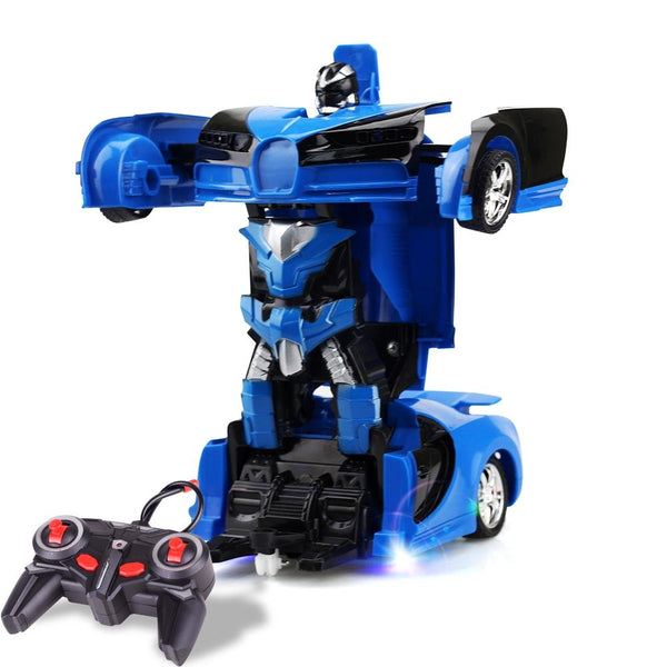 1023 4 Channels Remotely Deformed Car Toy Car(Blue)