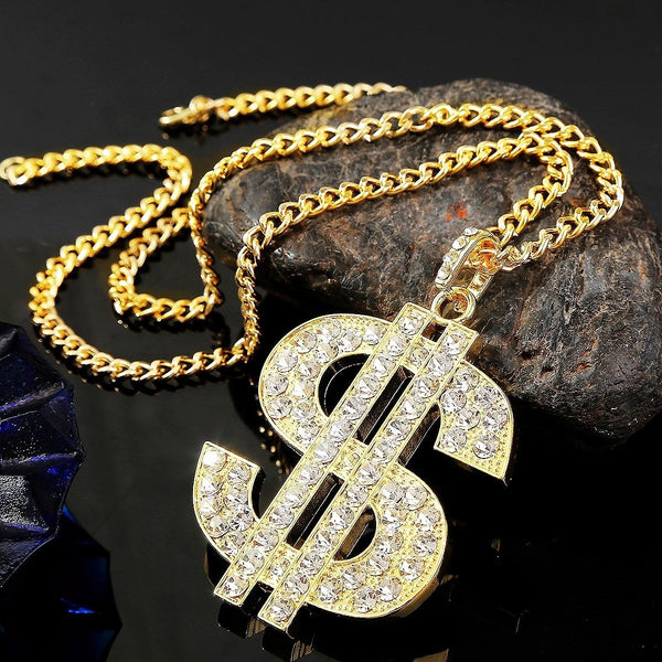 N2106-12 Dollars Exaggerated Hip Hop Style Necklace Collarbone Chains