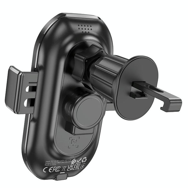 Borofone BH205 Rusher Infrared Wireless Fast Charging Air Outlet Car Holder(Black)