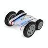 1:24 2.4G Flowering Stunt Car RC Double Deformation Remote Control Car Twisting Rotating Toy Car(White)
