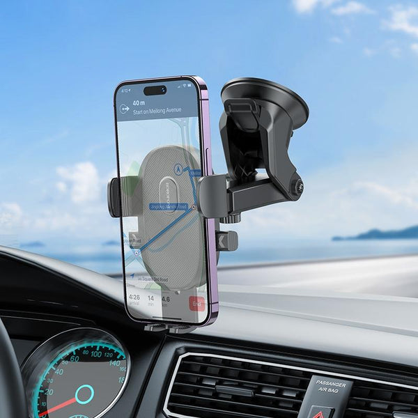 Borofone BH93 Grand One-button Center Console Car Holder(Black)