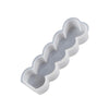 5pcs Five-Link Heart Shape Candle Silicone Molds DIY Epoxy Resin Mold, Size: Small