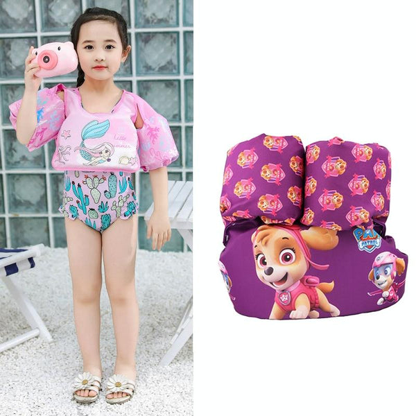 Children Swimming Foam Arm Ring Baby Swimming Equipment Floating Ring Water Sleeve Buoyancy Vest(Purple Dog)