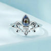 S925 Sterling Silver Vintage Iris Open Adjustable Ring(SCR1016-E)