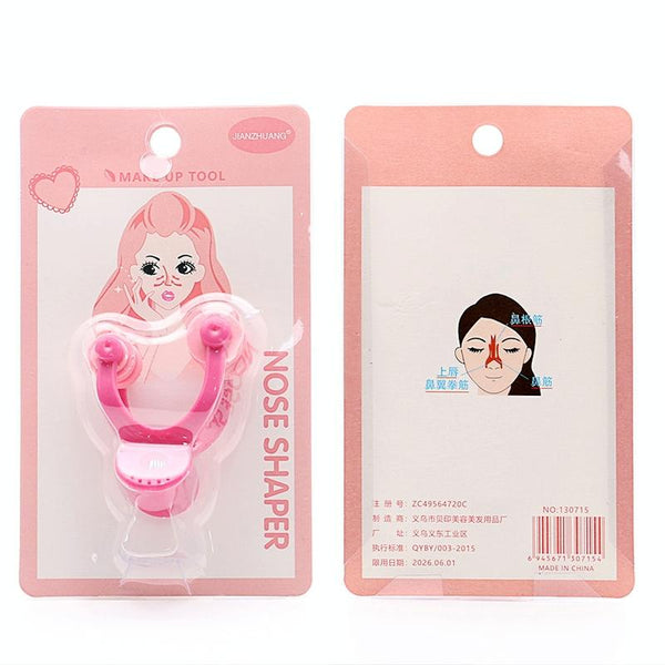 5PCS Shangen + Nose Alar Double Effect Nose Clip Shape High And Beautiful Nose Tool(Pink)