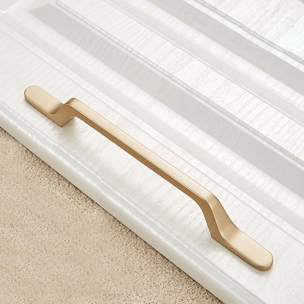 9008-160 Modern Simple Cabinet Door Handle Drawer Wardrobe Zinc Alloy Handle(Gold)