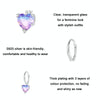 BSE743 Sterling Silver S925 White Gold Plated Zirconia Illusion Heart Earrings