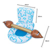 4 in 1 Toilet-shaped Inflatable Floating Row + Poop-shaped Water Inflatable Sports Game Combat Stick Water-to-water Collision Game Inflatable Equipment Set, Size:98 x 60 x 60cm(White)