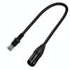 XLR 3 Pin Male to RJ45 Male Network Extension Cable for DMX-CON Controller Series, Length: 30cm(Black)