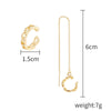 E2105-11 AB Model Long Ear Wire Women Simple Earrings